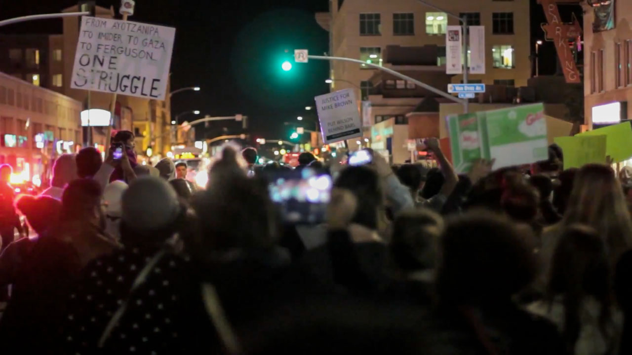 Protesters Gather in Mid-City After Ferguson Decision